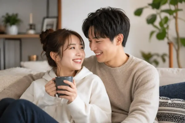 Cozy moments together on the couch